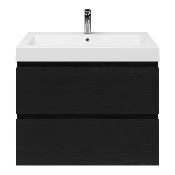Gisella badmeubel 80 cm zwart mat eiken
