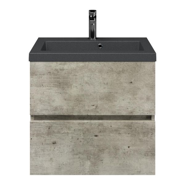 Fabia badmeubel 60 cm steigerhout licht grijs
