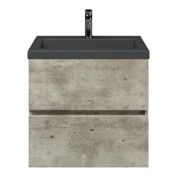 Fabia badmeubel 60 cm steigerhout licht grijs