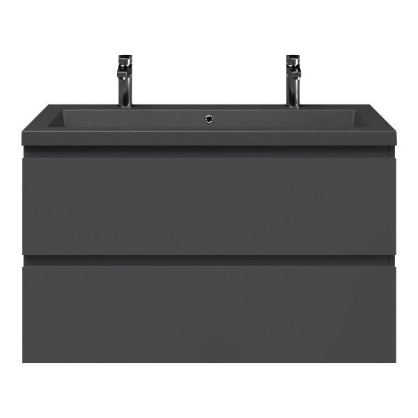 Gisella badmeubel 100 cm antraciet mat