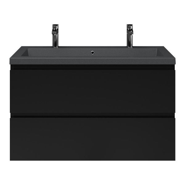 Gisella badmeubel 100 cm zwart mat