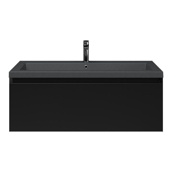 Solo badmeubel 100 cm zwart mat