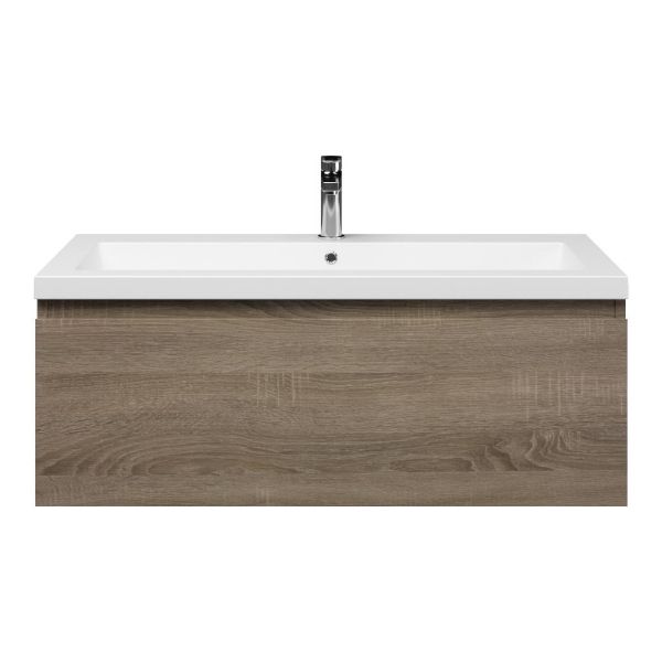 Solo badmeubel 100 cm eiken donker