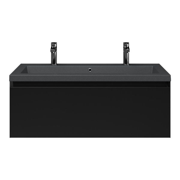 Solo badmeubel 100 cm zwart mat