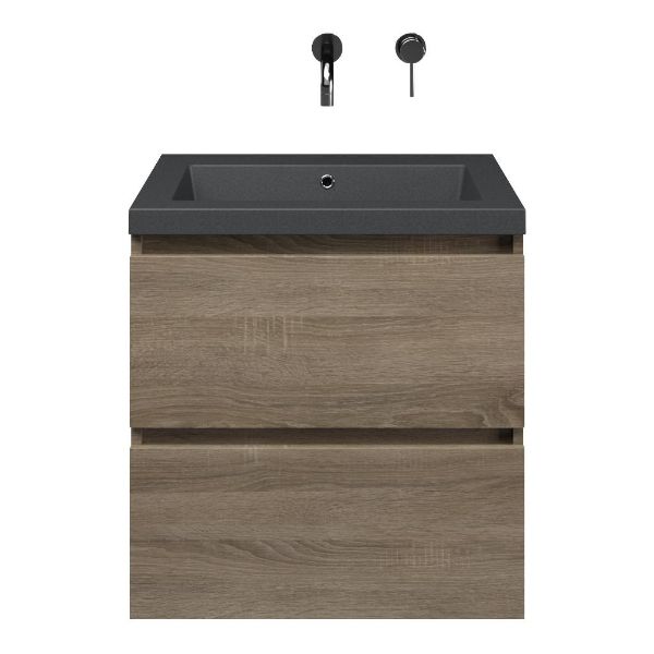 Elena badmeubel 60 cm eiken donker
