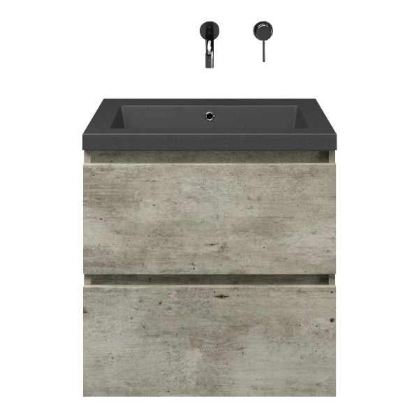 Elena badmeubel 60 cm steigerhout licht grijs