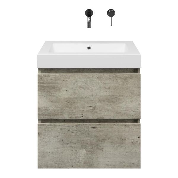 Elena badmeubel 60 cm steigerhout licht grijs