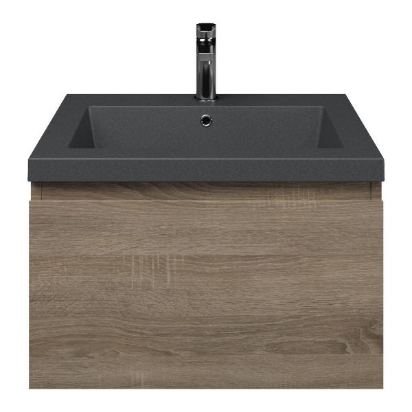 Solo badmeubel 60 cm eiken donker