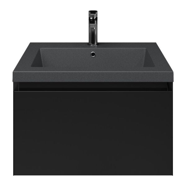 Solo badmeubel 60 cm zwart mat