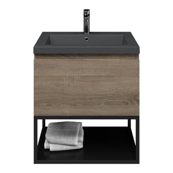 Solo badmeubel 60 cm eiken donker