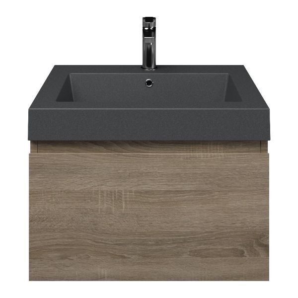 Solo badmeubel 60 cm eiken donker