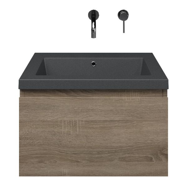 Solo badmeubel 60 cm eiken donker