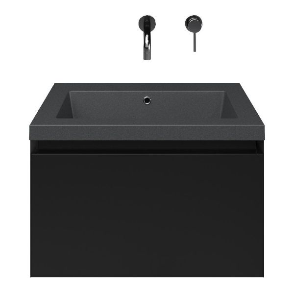 Solo badmeubel 60 cm zwart mat