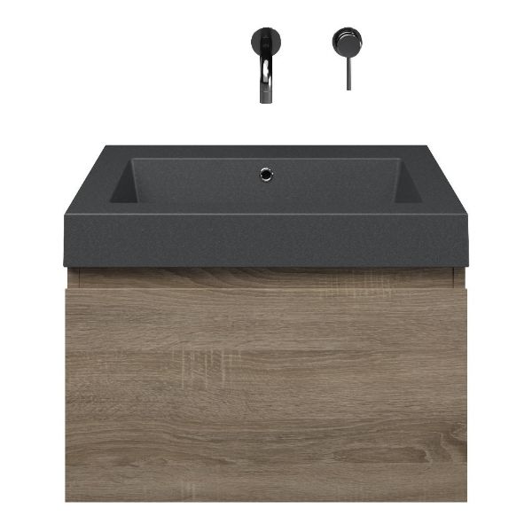 Solo badmeubel 60 cm eiken donker