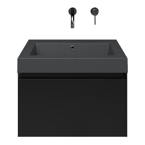 Solo badmeubel 60 cm zwart mat