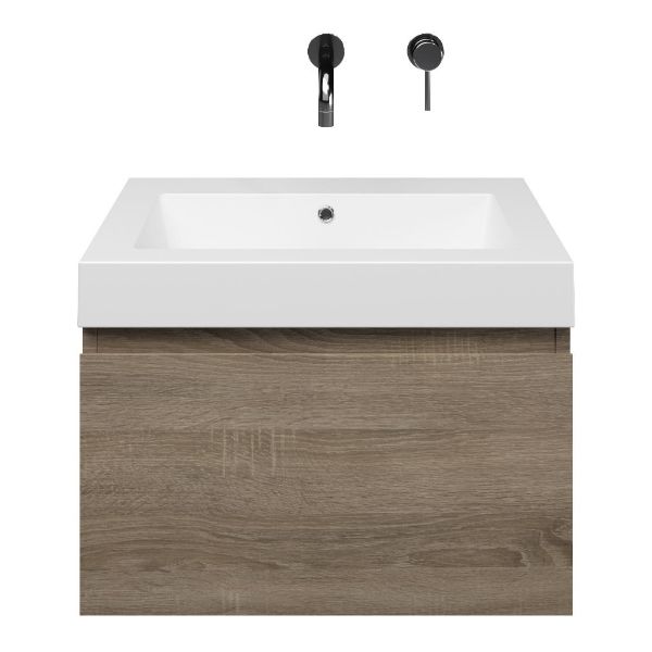 Solo badmeubel 60 cm eiken donker