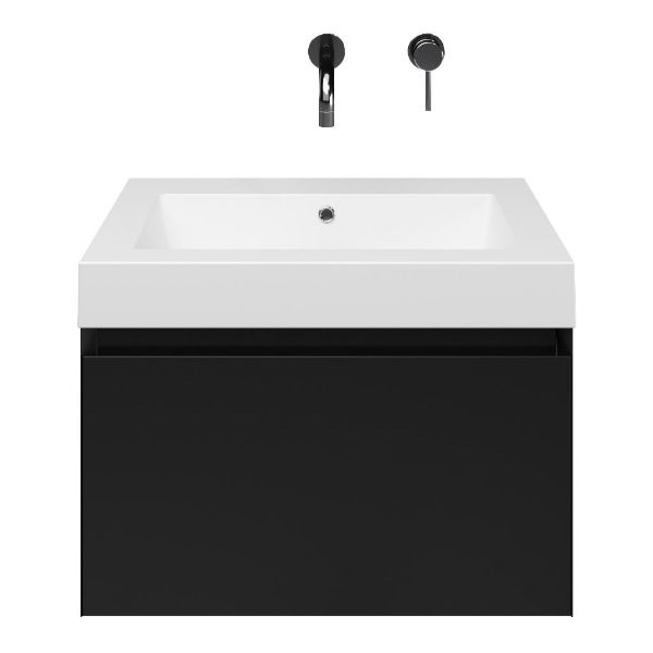 Solo badmeubel 60 cm zwart mat