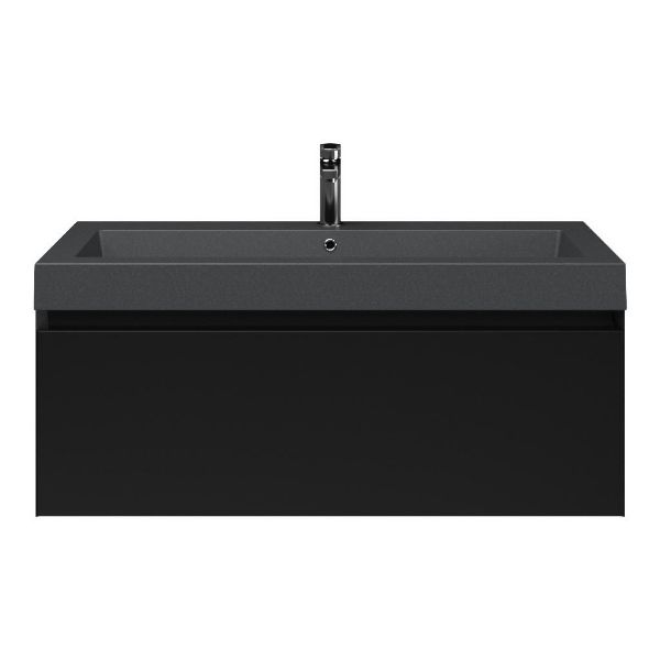 Solo badmeubel 100 cm zwart mat