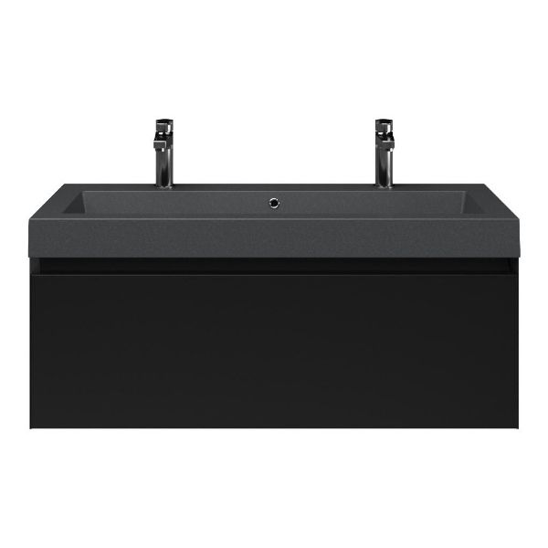 Solo badmeubel 100 cm zwart mat