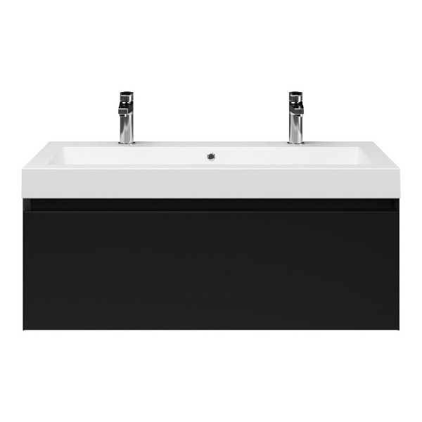 Solo badmeubel 100 cm zwart mat