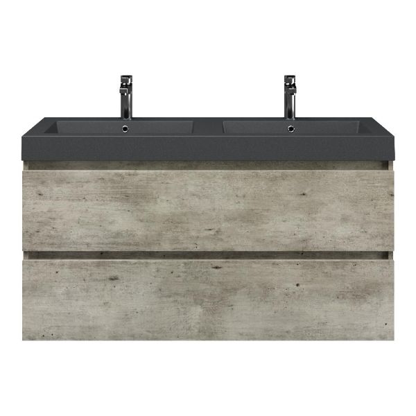 Fiore badmeubel 120 cm steigerhout licht grijs