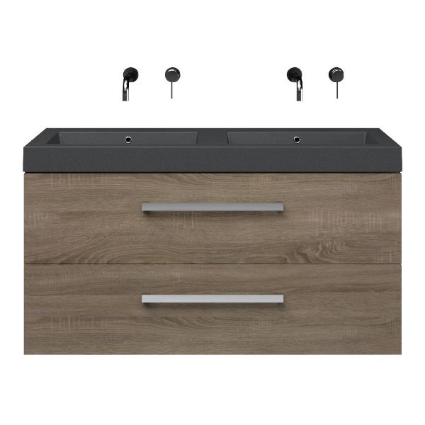 Fiore-g badmeubel 120 cm eiken donker