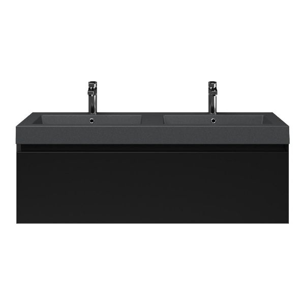 Solo badmeubel 120 cm zwart mat