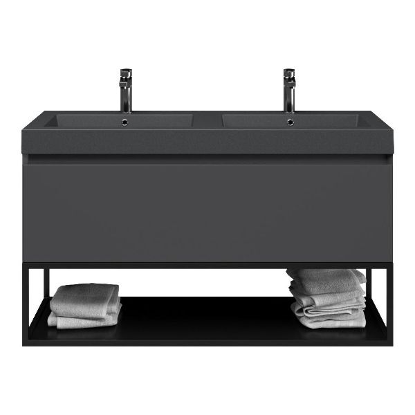 Solo badmeubel 120 cm antraciet mat