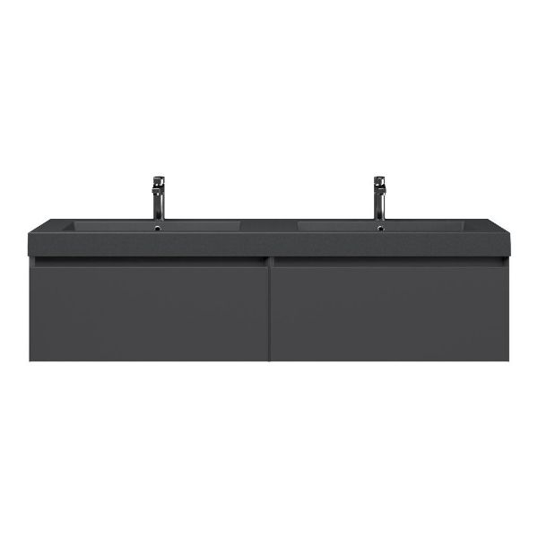Solo badmeubel 160 cm mat antraciet