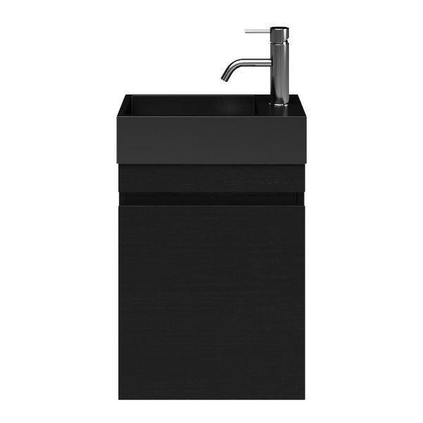 Bona fonteinmeubel 40 cm mat zwart eiken