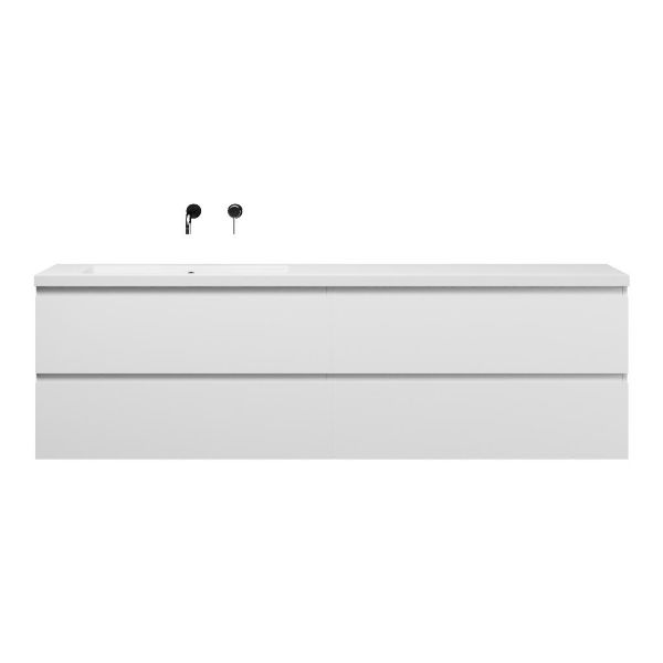 Gisella badmeubel 200 cm mat wit