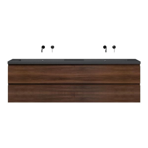Gisella badmeubel 200 cm walnoot