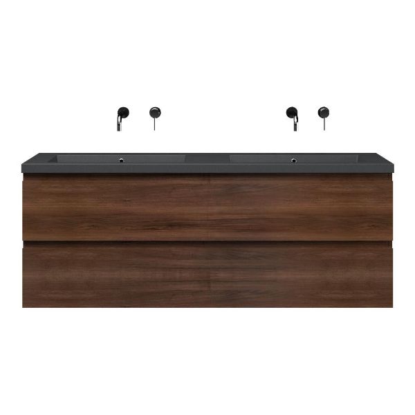 Gisella badmeubel 160 cm walnoot