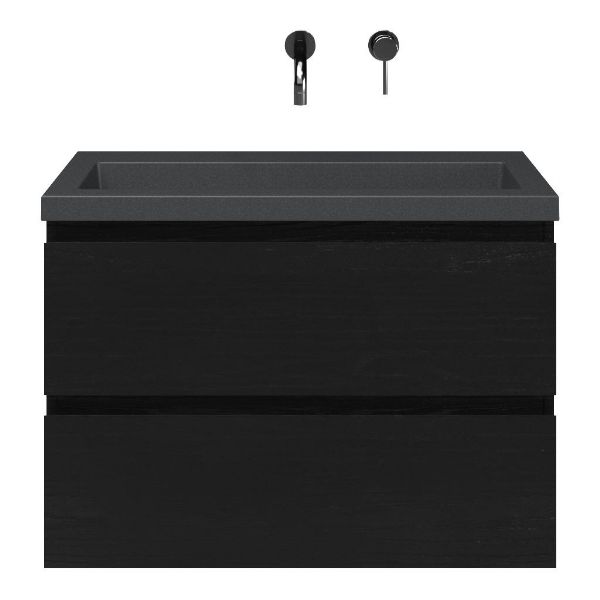 Secca badmeubel 80 cm zwart eiken
