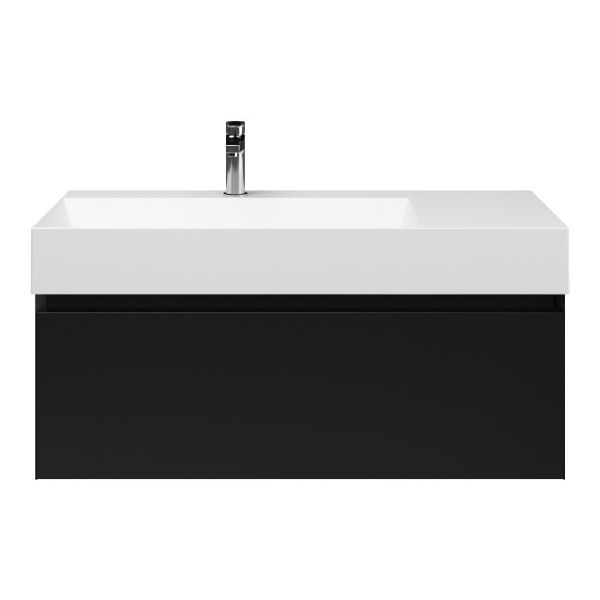 Solo badmeubel 100 cm zwart mat