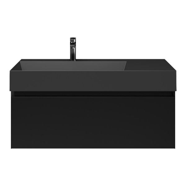 Solo badmeubel 100 cm zwart mat
