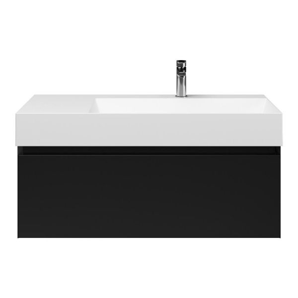 Solo badmeubel 100 cm zwart mat