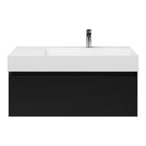 Solo badmeubel 100 cm zwart mat