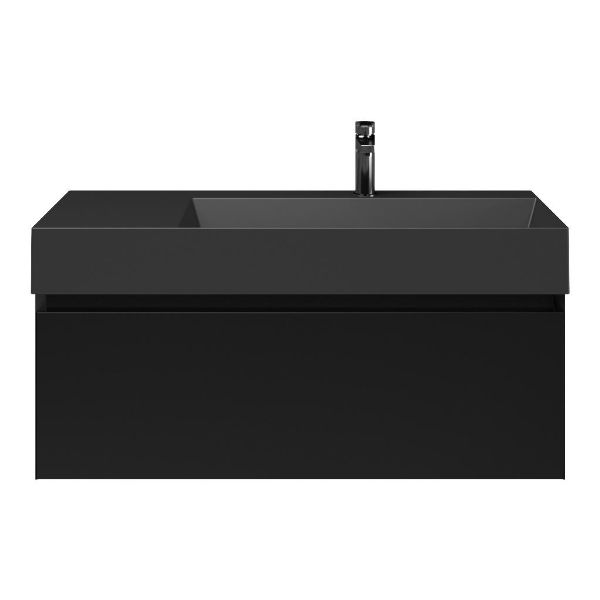Solo badmeubel 100 cm zwart mat