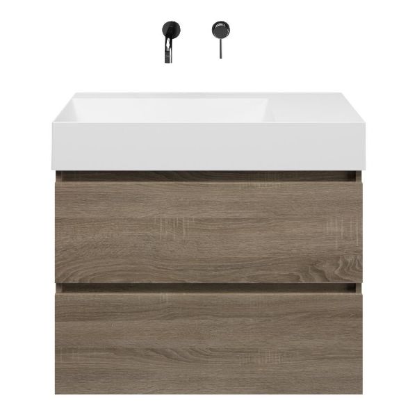 Elena badmeubel 80 cm eiken donker