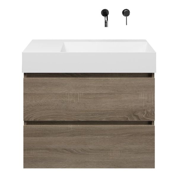 Elena badmeubel 80 cm eiken donker
