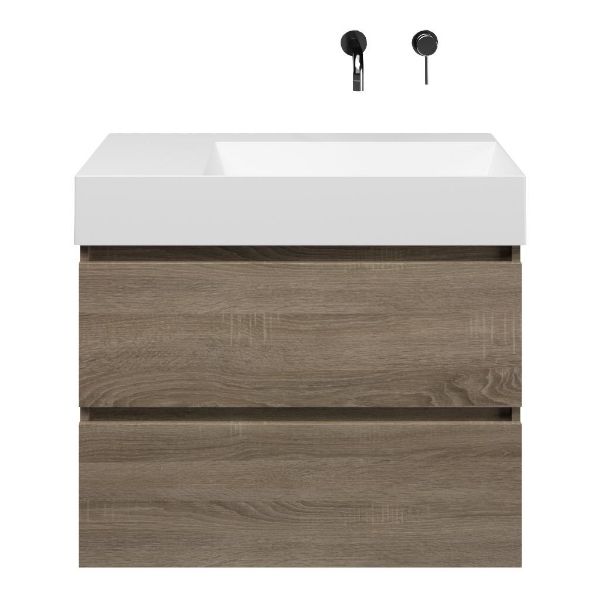 Elena badmeubel 80 cm eiken donker