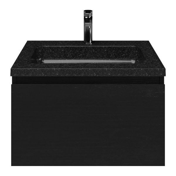 Solo badmeubel 60 cm mat zwart eiken