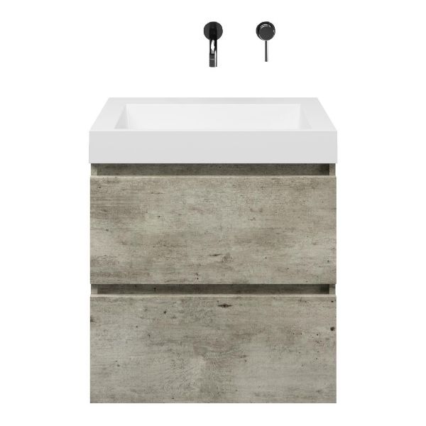 Elena badmeubel 60 cm steigerhout licht grijs
