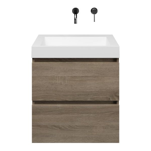Elena badmeubel 60 cm eiken donker
