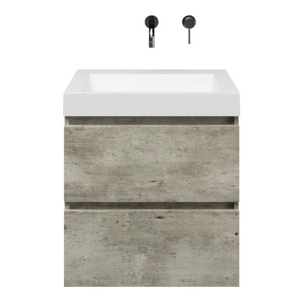 Elena badmeubel 60 cm steigerhout licht grijs