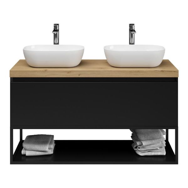Solo badmeubel 120 cm zwart mat