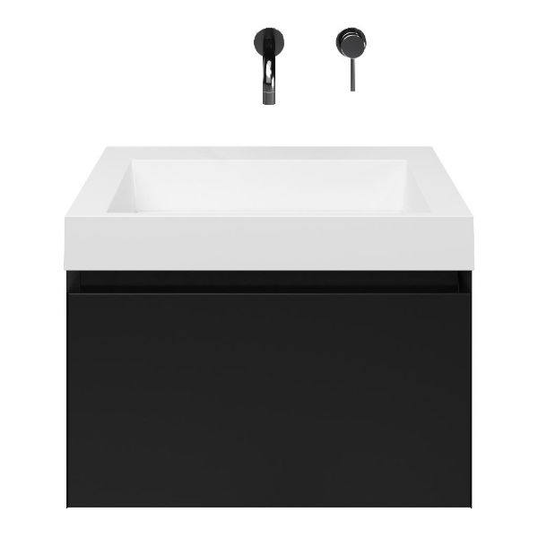 Solo badmeubel 60 cm zwart mat