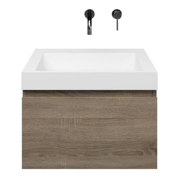 Solo badmeubel 60 cm eiken donker
