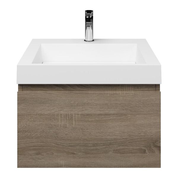 Solo badmeubel 60 cm eiken donker